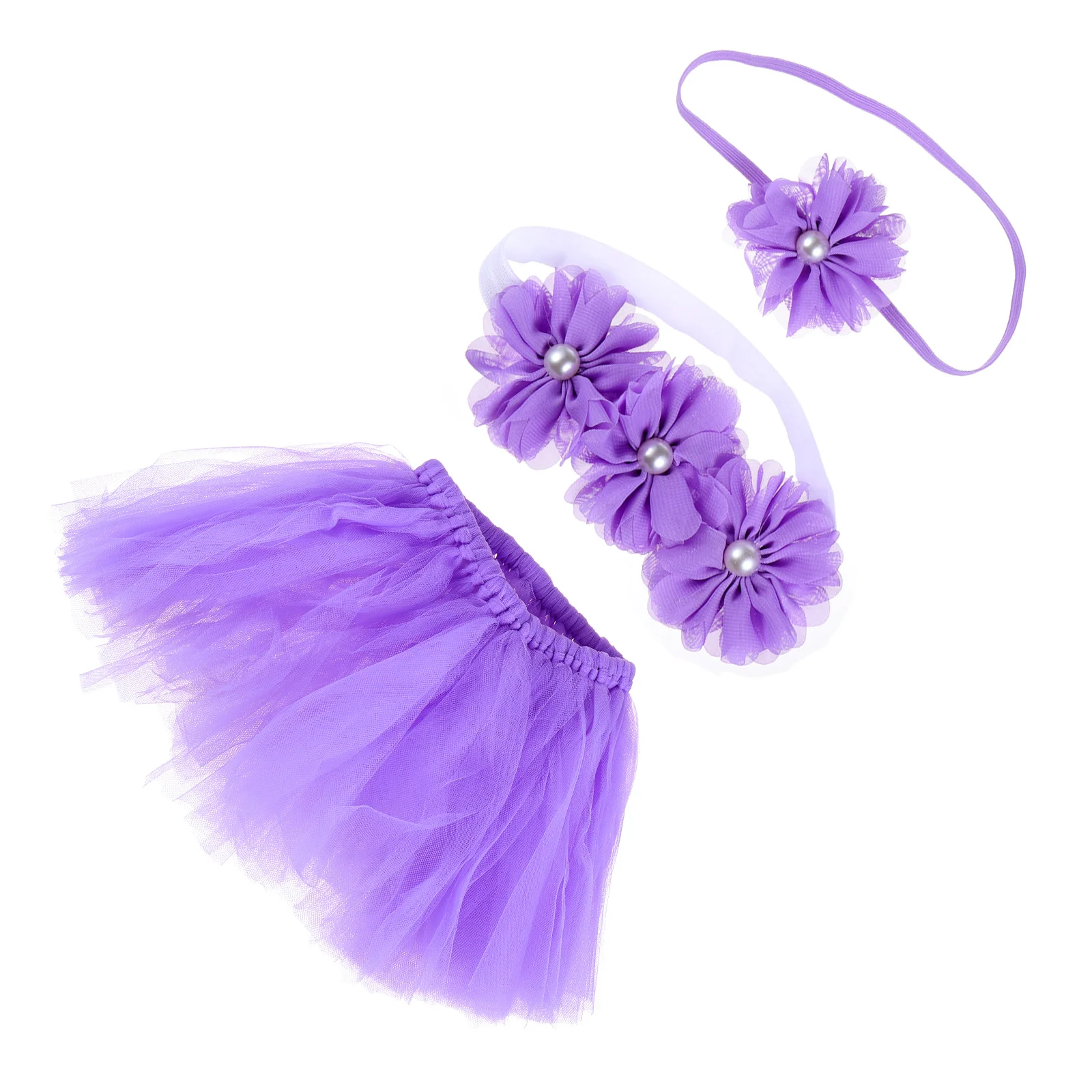 

1 set 1 Set Infant Tutu Skirt Outfits Creative Baby Clothes For Photography Props Flower Dress Newborn Party Wear 0-3 Months