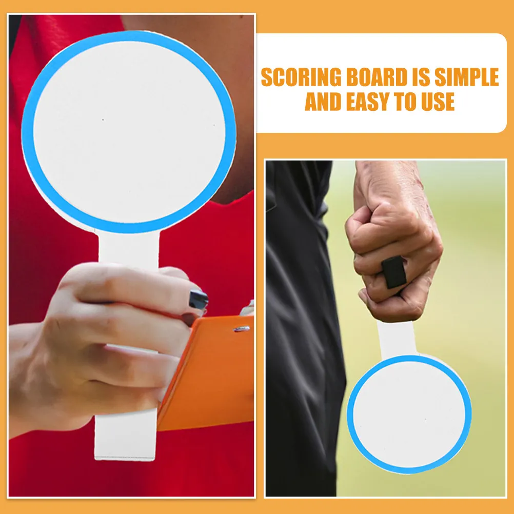 8Pcs Lightweight Handheld Scoring Paddle Blank Dry Erase Board for Games Tournaments Classroom Voting Scorekeeping Erasable