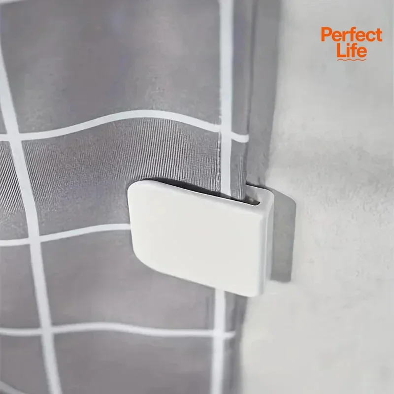1/2Pcs Bathroom Accessories Shower Curtain Clips Curtain Edge Retainers Curtain Holders Wind Fixed Hook Shower Curtain Clamp