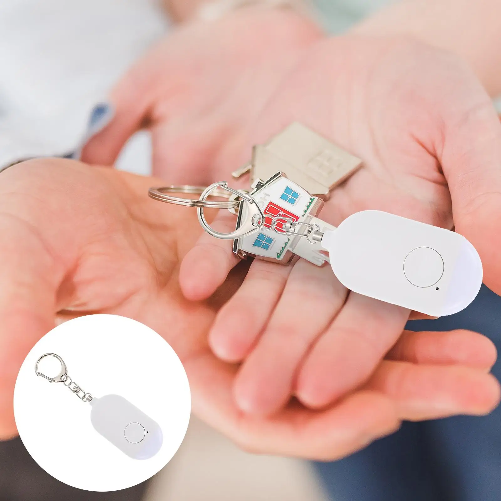 Rechargeable Anti Wolf Alarm Flashlight Personal Keychain Outdoor Women Tool Mini Portable