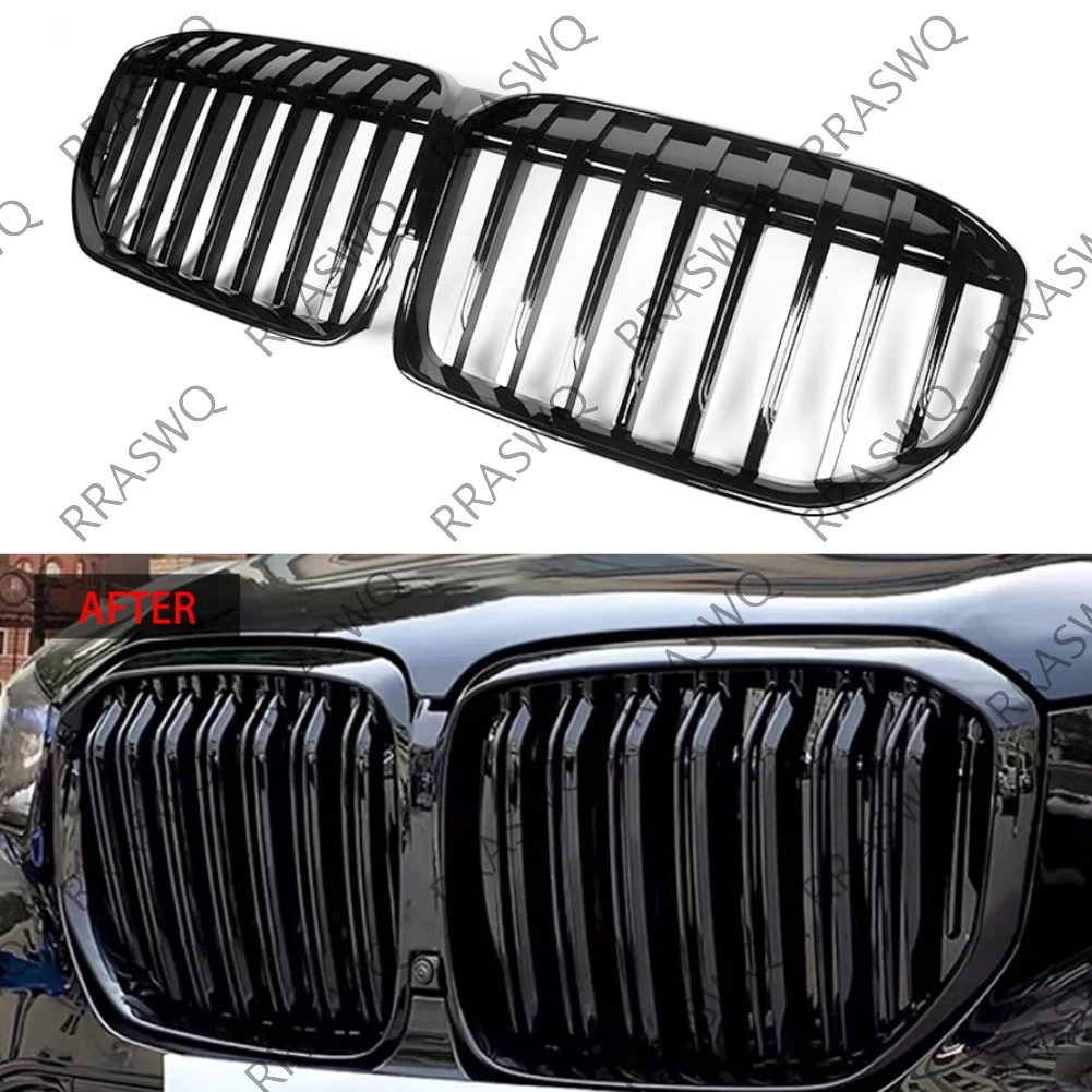 

Car Front Bumper Kidney Grille Hood Racing Grills For BMW 7 Series G11 G12 730i 740i 750i 740e 730d 2019-2022 Glossy Black
