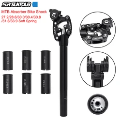 NCX Bicycle Shock Absorber Seatpost 27.2 28.6 30.0 30.4 30.8 31.6 33.9mm Spring 350mm Mountain Bike Seat Tube