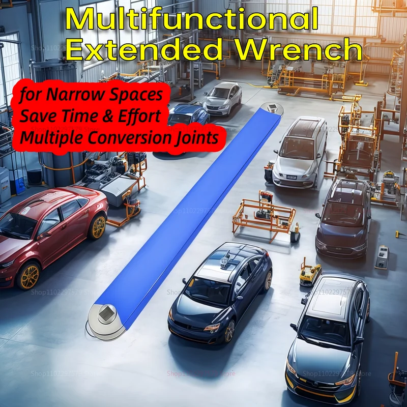 

Multi-Size Extension Ratchet Wrench Set 1/2 1/4 3/8 Zero Offset Versatile Tight Space Work Tool for Automotive and Garage Repair