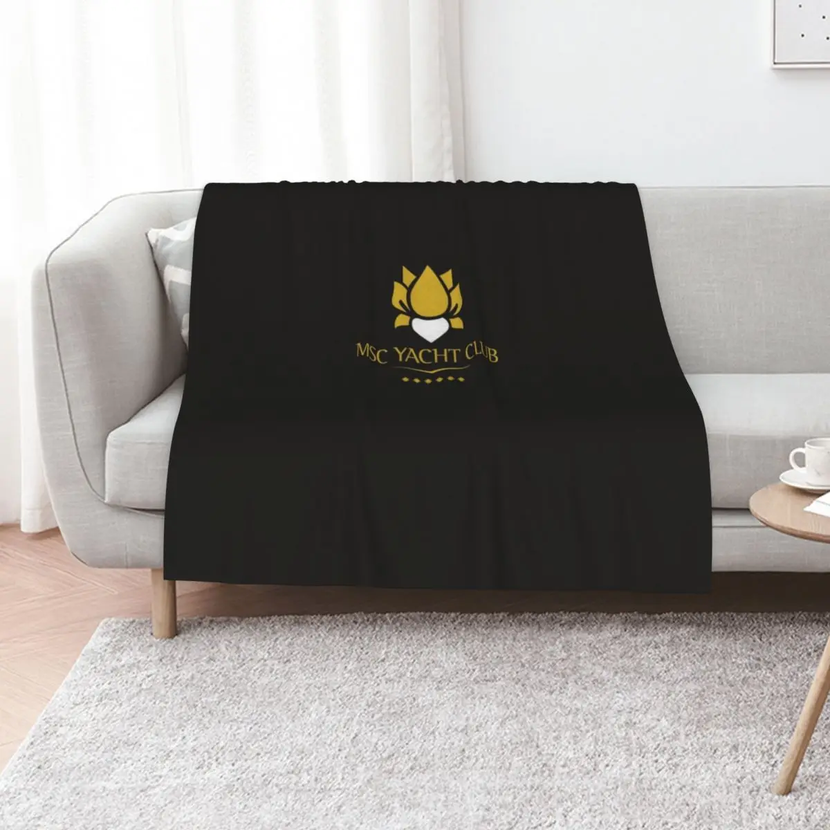 MSC Yacht Club Logo Design Classic T-Shirt Throw Blanket Shaggy Furry Soft Blanket for Bedroom Living Room