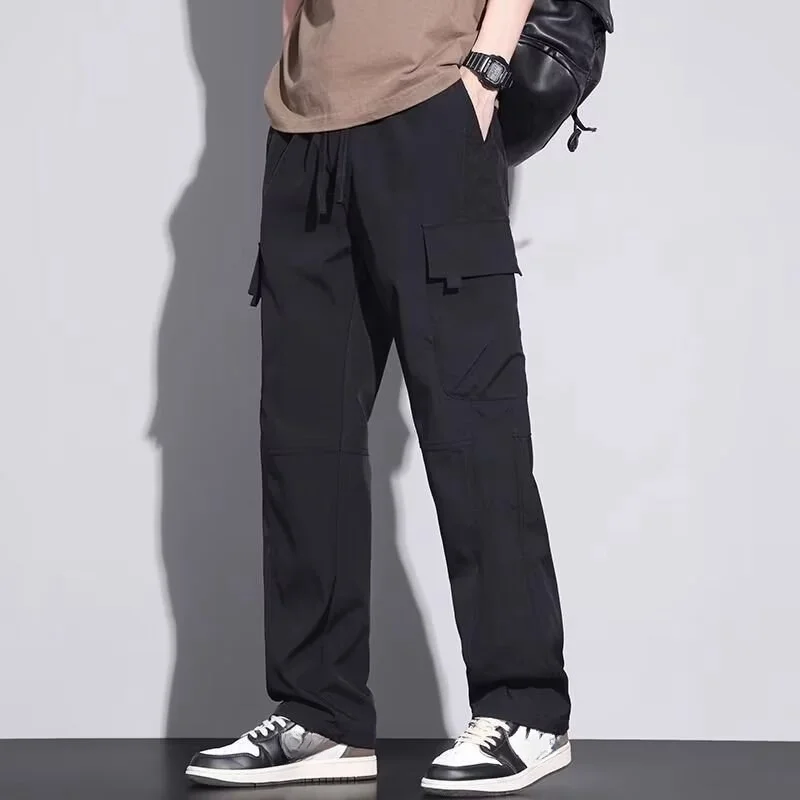 American Retro High Street Overalls Men\'s Straight Wide-leg Casual Pants 2024 New Fashion Trend Trousers Sweatpants Gym for You