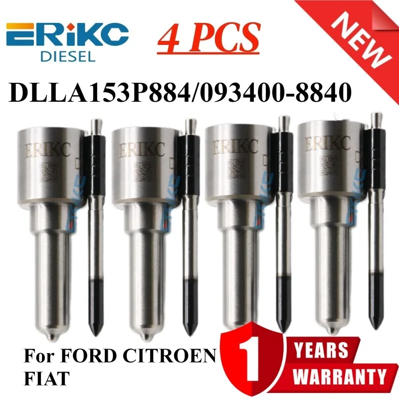 

4PCS DLLA153P884 Diesel Injector Nozzle 093400-8840 095000-5800 Engine Nozzle 1378432 6C1Q-9K546-AC for FORD CITROEN FIAT