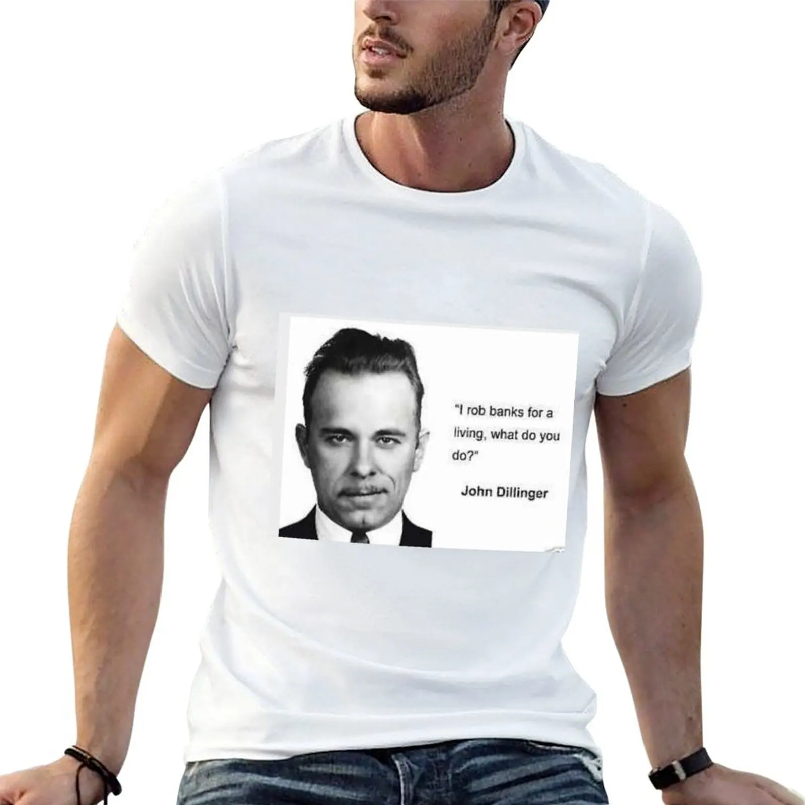 

John Dillinger T-Shirt t shirts for man pack white t shirt man plain mens graphic t shirts T-shirt