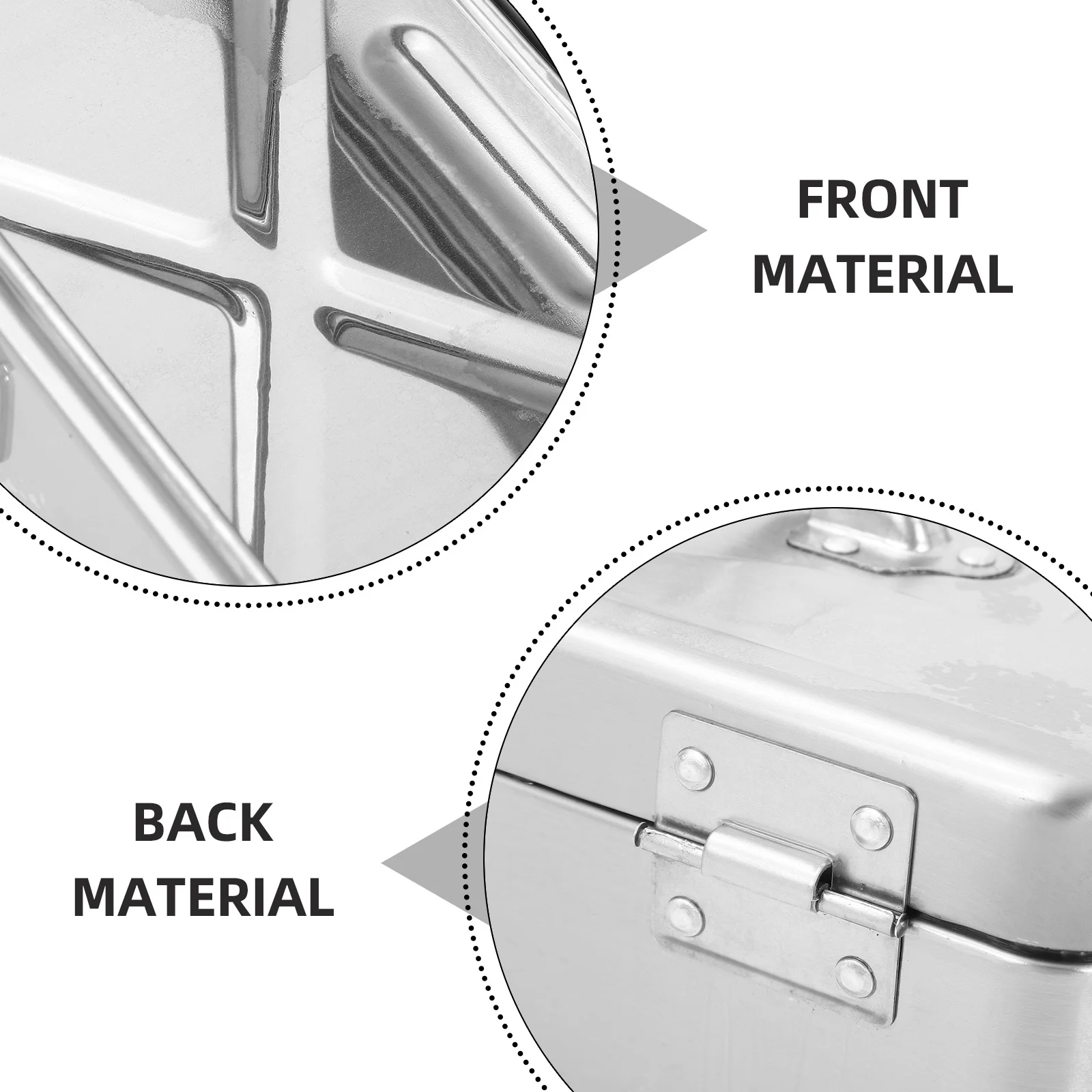 صندوق أدوات كبير من الفولاذ المقاوم للصدأ صندوق أدوات معدني محمول مقبض منظم تخزين الأجهزة الثقيلة ورشة عمل المرآب أداة منزلية #6