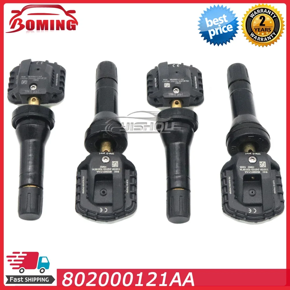 Car Tire Pressure Monitoring Sensor TPMS 802000121AA For Chery Tiggo 3X 5X 7/7 Plus 8/8 Plus 9 ARRIZO 5 GX Exploration 06 433MHz