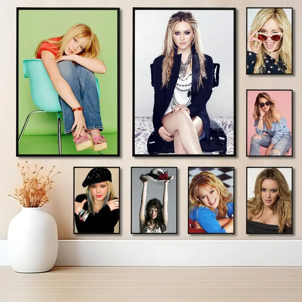 H-Hilary D-Duff Luck or Something Anime Wall Art Canvas Painting Poster For Living Room Home Decor Decoration Picture