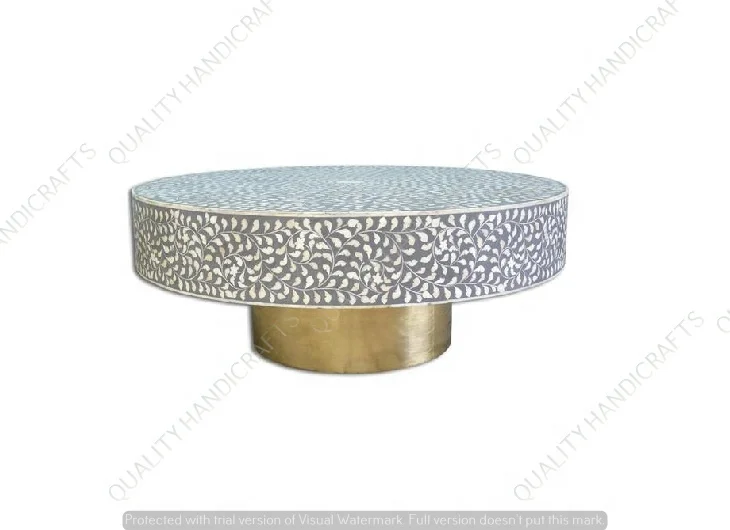 High Quality Hexagon Bone Inlay Chevron Coffee Table Home Furniture Living Room Furniture from India Quality Handicrafts