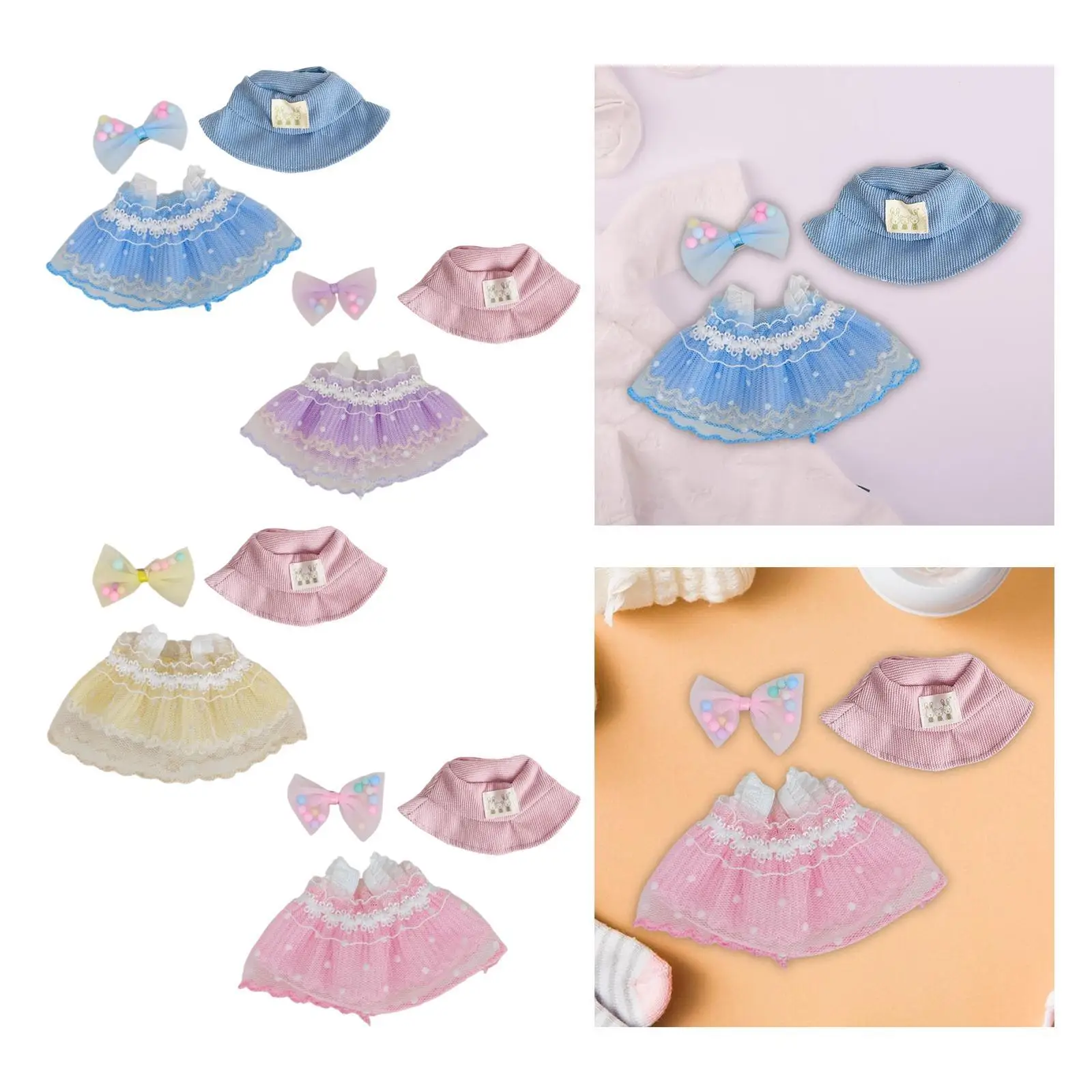 15 cm 17 cm pop met mini-hoofdtooi kostuumaccessoire popaccessoires kinderen fantasiespel stijlvolle pop aankleden kleine meisjes kinderen