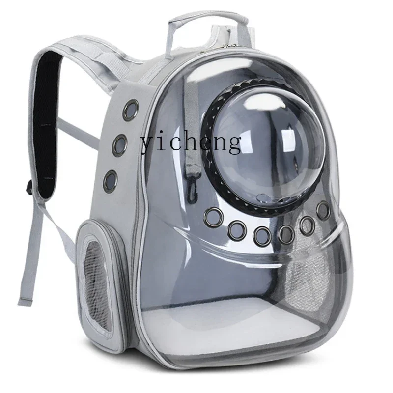 

cat bag going out portable bag transparent double shoulder cat backpack