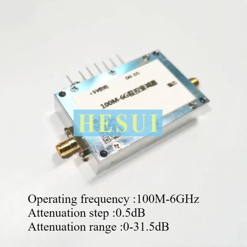 

100M-6GHz digital programmed attenuator 6BIT parallel control signal power regulator 31.5dB