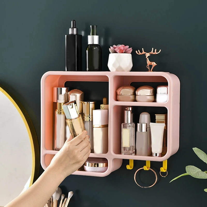 Bathroom Shower Wall Mount No Drilling Versatile Storage Rack For Face Wash Cream Skin Care Washbasin Storage Rack