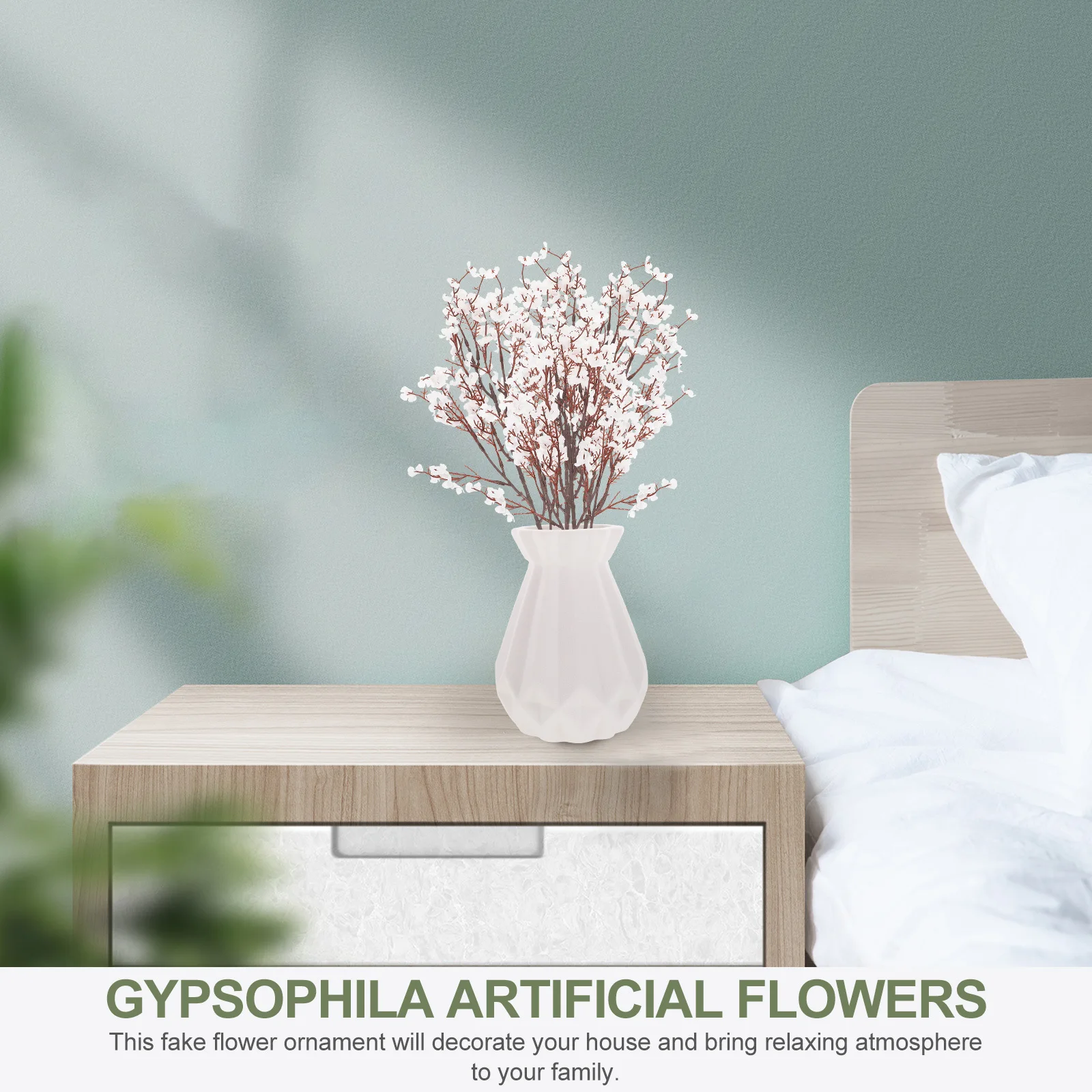 6 قطعة اللمس الحقيقي جيبسوفيلا زهرة اصطناعية باقة الزفاف ورد صناعي ديكور الزفاف الجدول محور هدية رومانسية #6