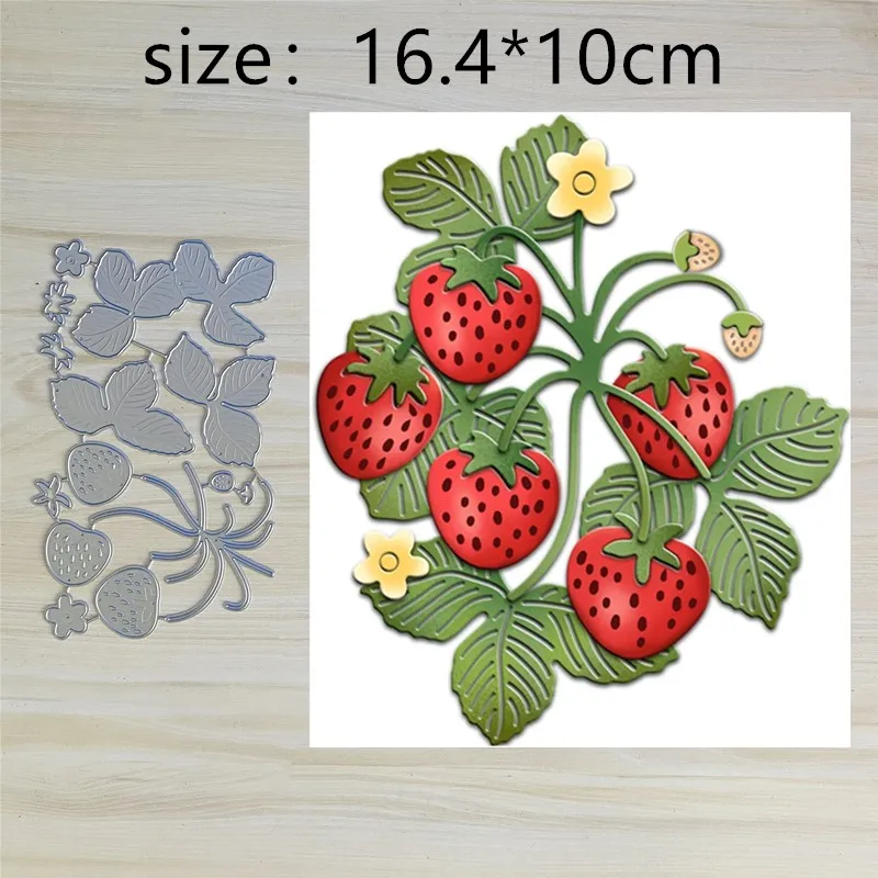 

Strawberry Leaves Flower Metal Cut Dies Stencils for Scrapbooking Stamp/Photo Album Decorative Embossing DIY Paper Cards