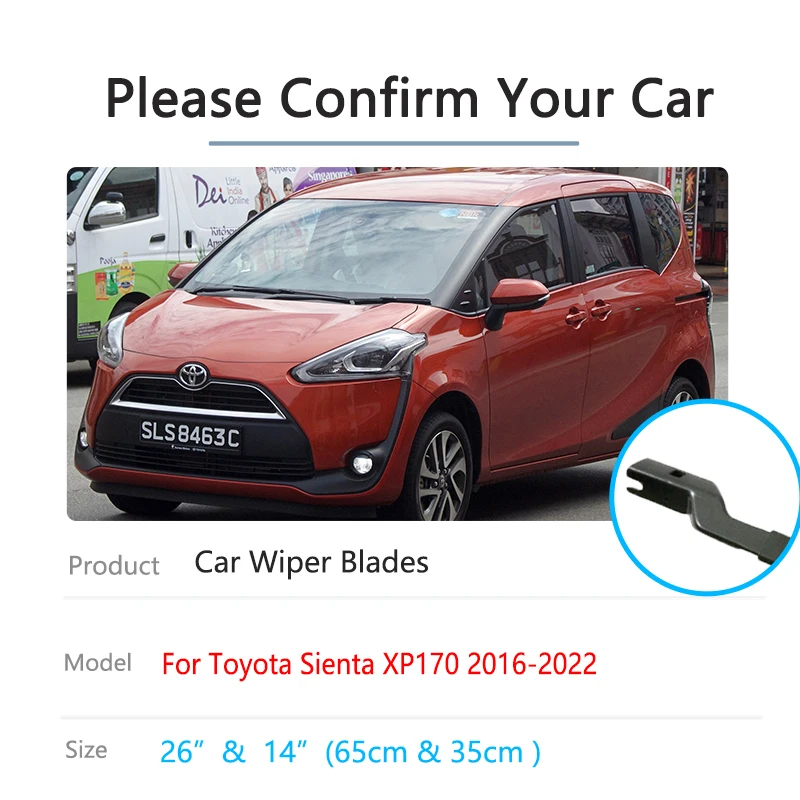 3x For Toyota Sienta XP170 MK2 2016 2017 2018 2019 2020 2021 2022
