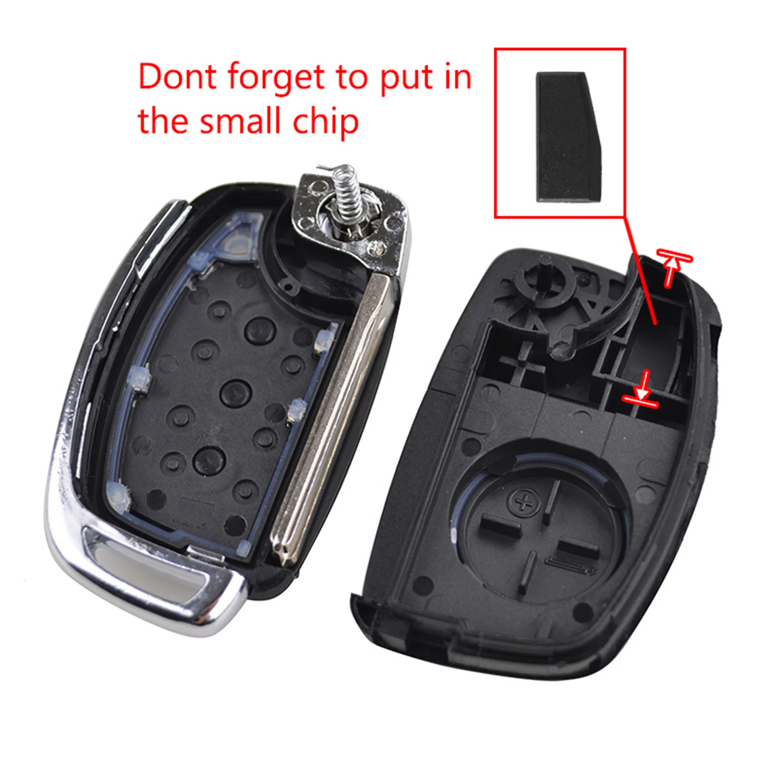 For Hyundai Creta I20 Tucson Elantra Santa fe Solaris ix35 ix45 Car Uncut Case Folding Flip Remote Key Shell Case 3 Button Case