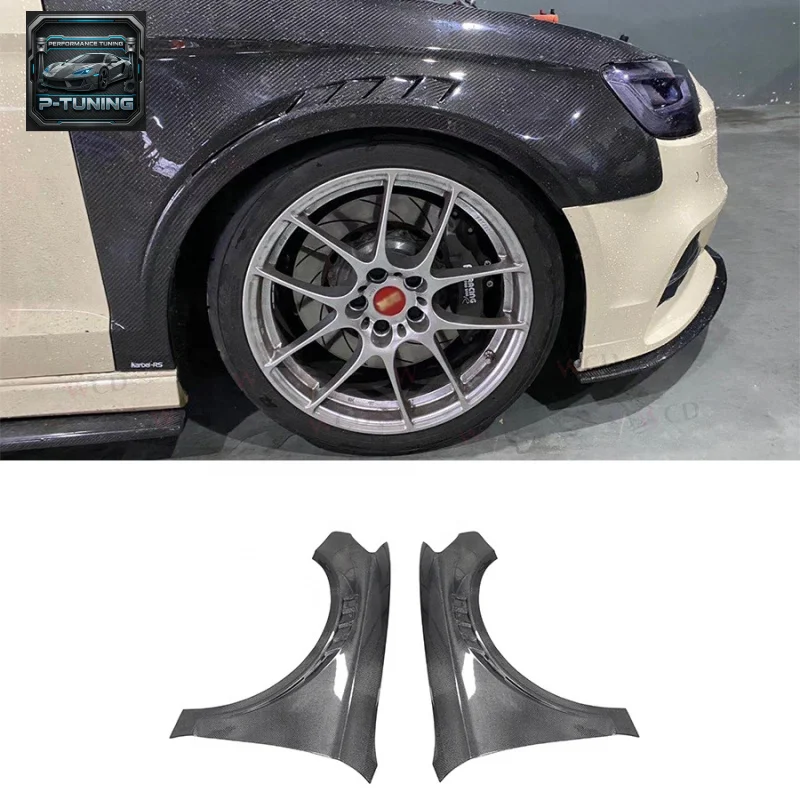 

S3 Dry Carbon Fiber for Audi A3 S3 Upgraded Car Front Wheel Inner Fenders Body Kits 2014-2022