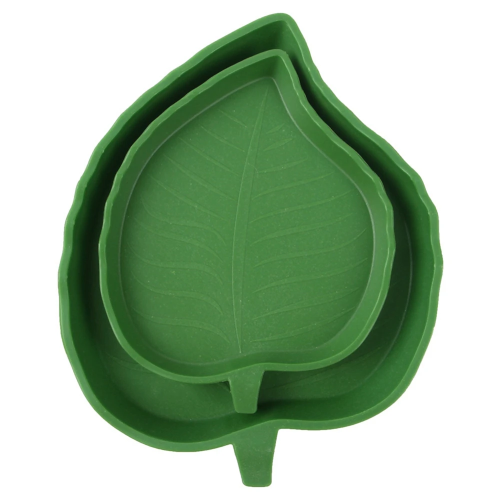 1PCS Leaf Shape Reptile Feeder Food Water Bowl For Turtle Lizards Hamsters Snakes Tortoise Gecko Small Pets Feeder Pet Supplies