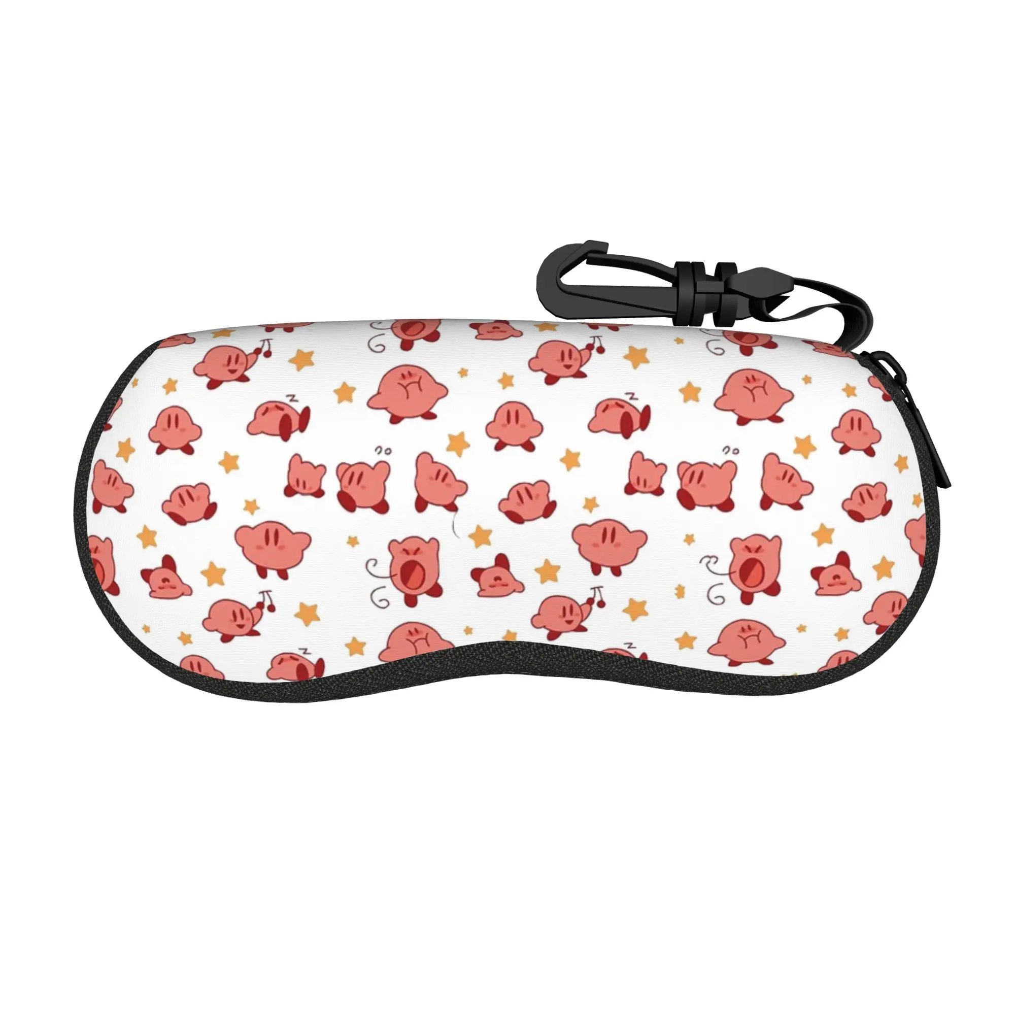 K-Kirbys Cartoon Glasses Case Unisex Convenient Zipper Game Sunglasses Box Small Eyewear Container