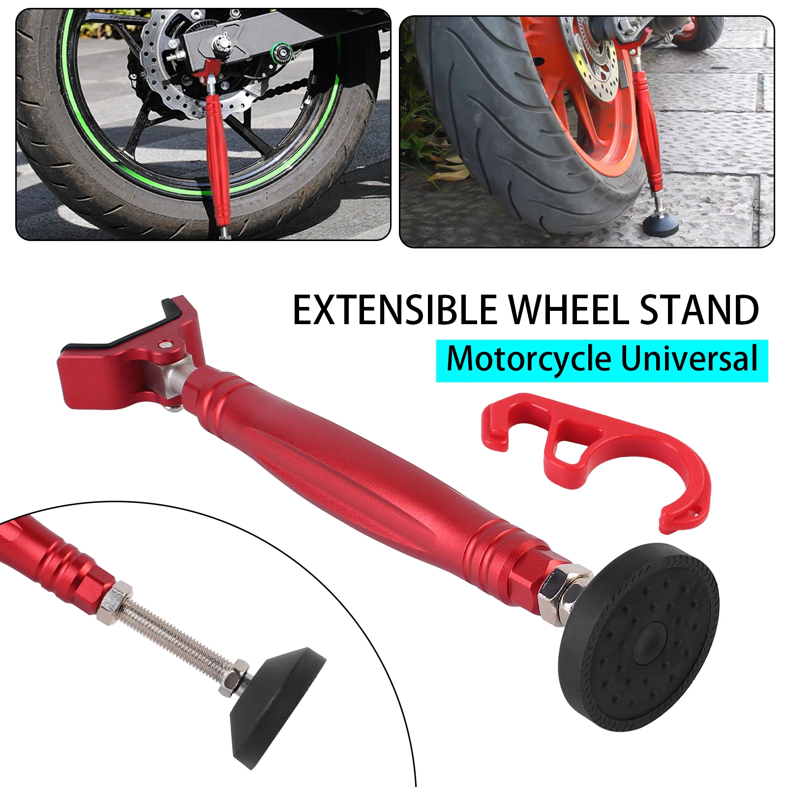 Motorcycle CNC Support Wheel Chain Cleaning Stand Frame Balancer Lift With Brake Lock Hook For KTM Yamaha Kawasaki Suzuki Honda