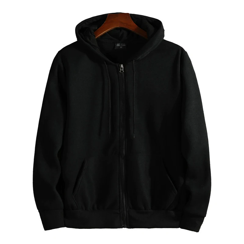 NONE Full Zip Hoodie Men Black M 10