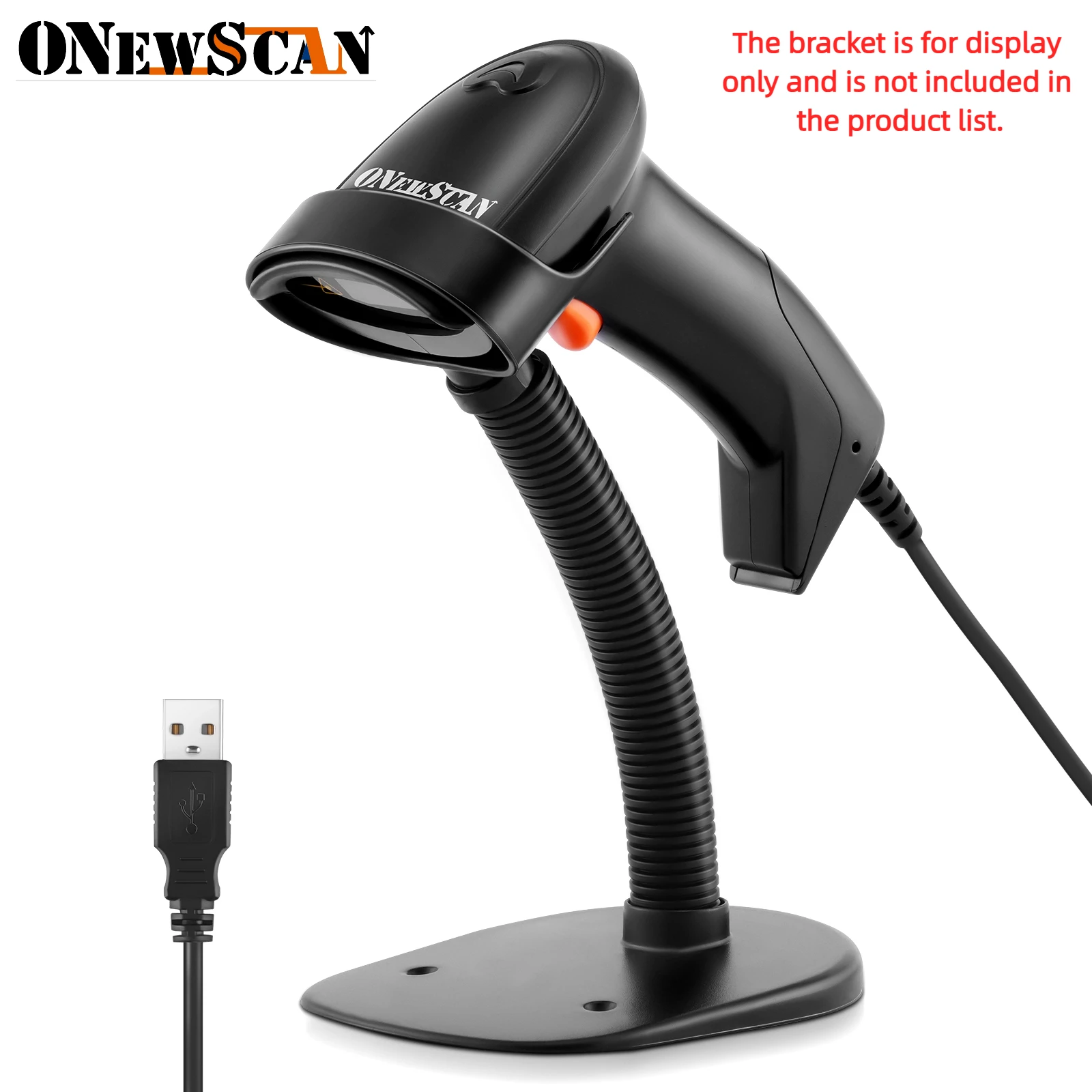 ماسح الباركود USB ليزر 1D مع سرعة نقل سريعة وسرعة المسح السريع #1