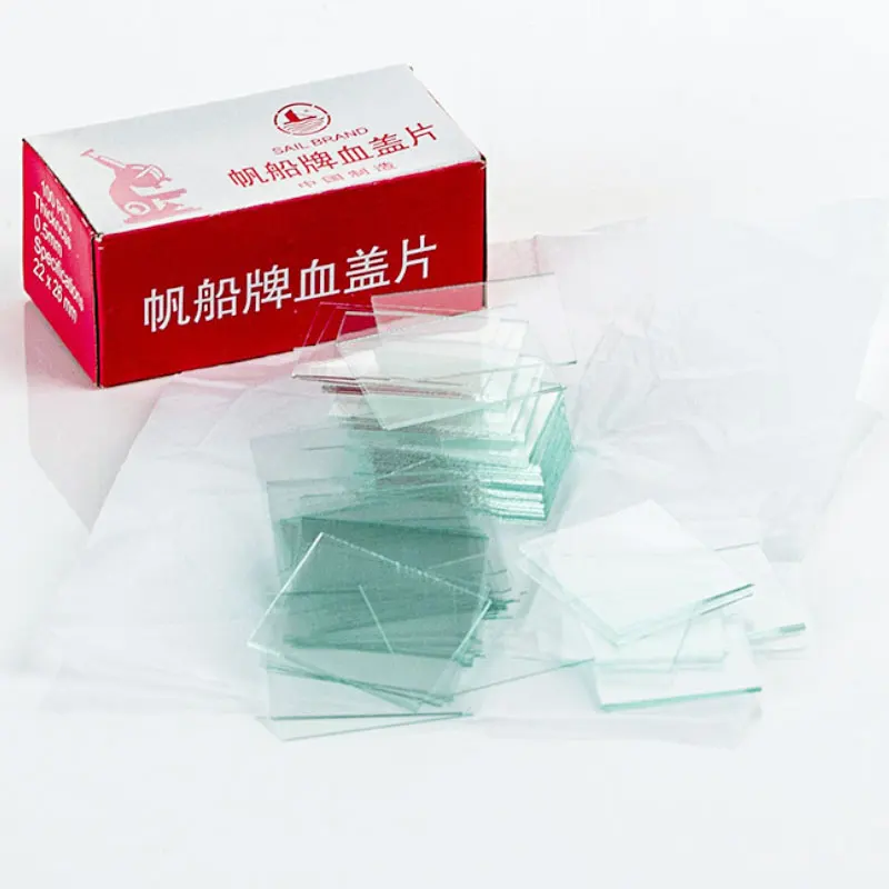 500PCS 22x26mm Microscope Glass Slides Cover Slips Blank Slides Microscope Accessories 0.5mm Thickness