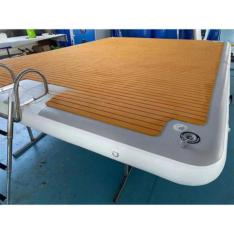Leisure Land Inflatable Swim Island Floating Raft Inflatable Water Jet Ski Dock Floats Platform for Sale view 4