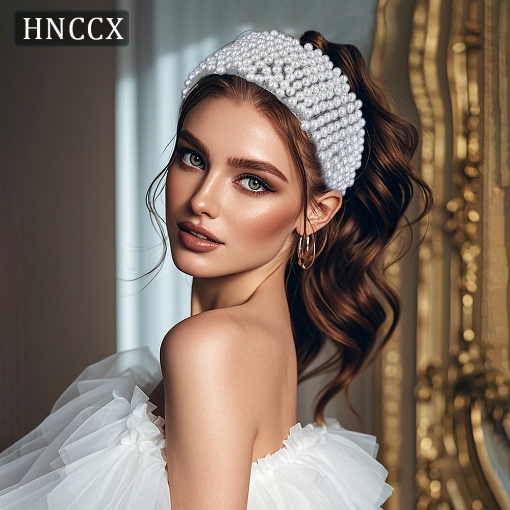 

YouLaPan Fashionable Women's Headband Handmade Pearl Production Suitable Brides Wedding Banquets Dances Hair Accessories HP636