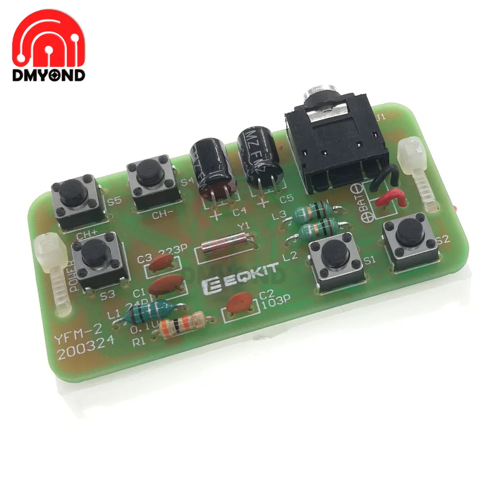 DIY Kit FM Stereo Radio Receiver Module Adjustable 76-108MHz Wireless Receiver DIY Electronic Training Welding Skills