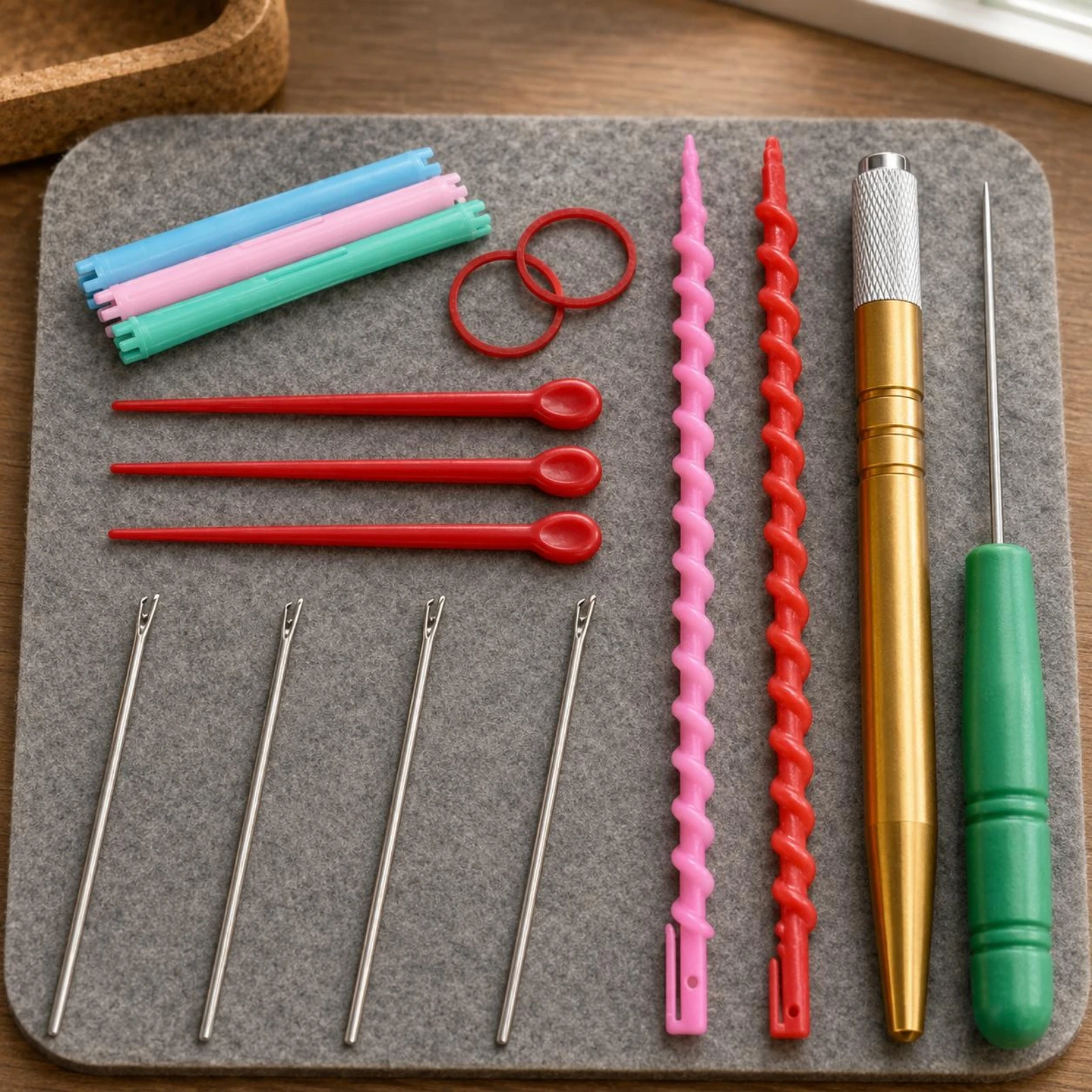 

Doll Hair Rooting Kit Fine Doll Rooting Tool Set Craft Supply Metal Handle Hollow Tubes