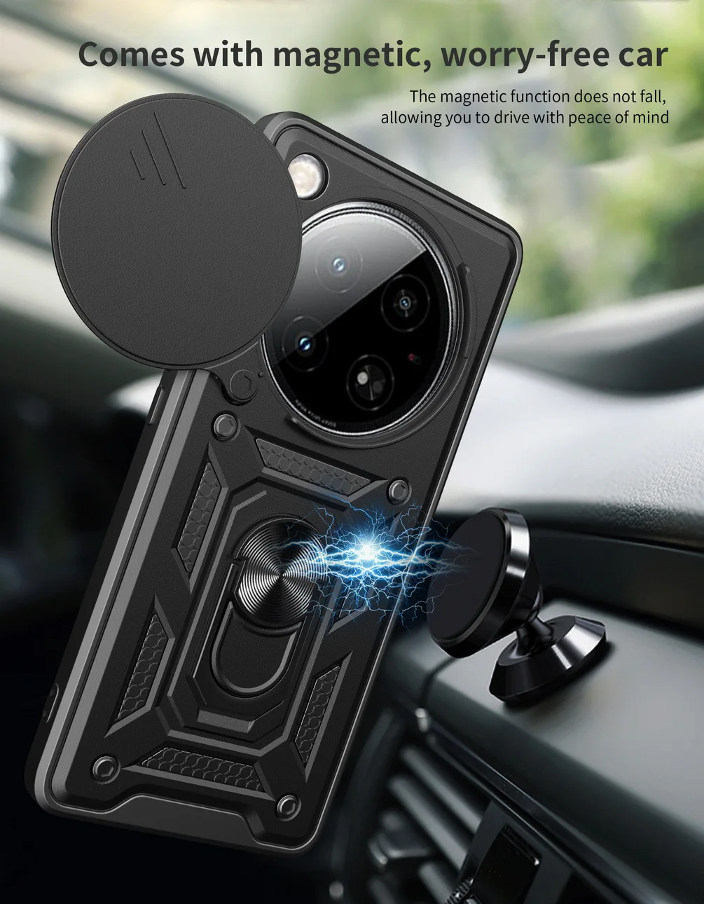 Camera protect case for Infinix Zero 40 5G INFINIX ZERO 40 5G Armor Hybrid Ring Back Cover