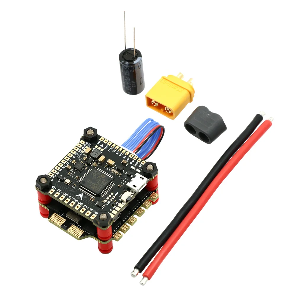 LANNRC F4 V3S PLUS Flight Control and 4 in 1 45A 60A ESC Satck OSD 2-6S 45A BLHeli_S ESC for FPV Traversing Machine Drone