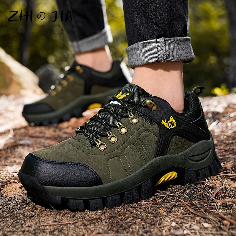 Men\'s Sneaker Couples Mountaineering Shoes Women\'s Outdoor Jogging Casual Shoes Anti slip Wear Resistant Tourism Hiking Footwear