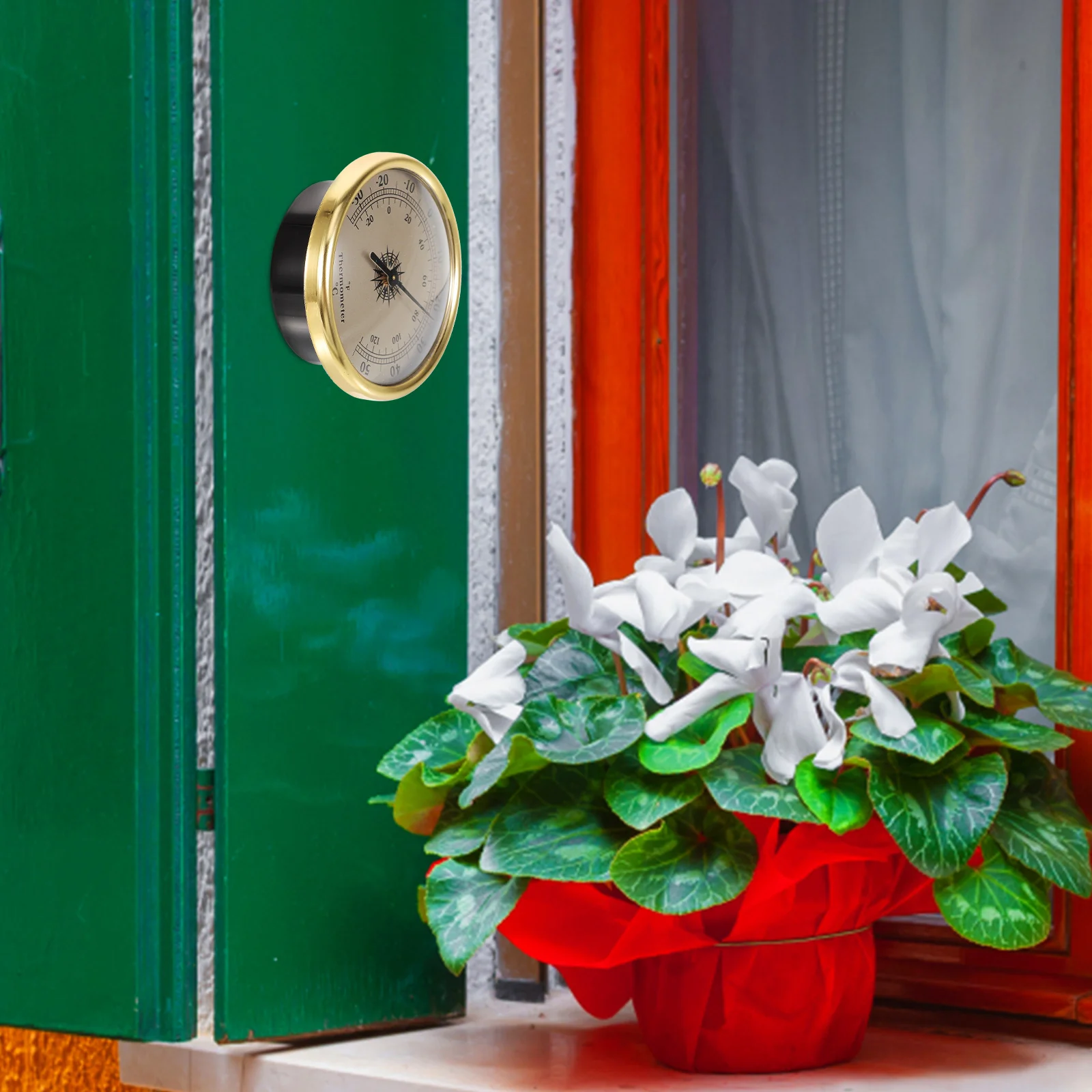 

Round Temperature Gauge Clear Indoor Thermometer For Home Wall Mounted Weather Station Room Nursery Garden Tool