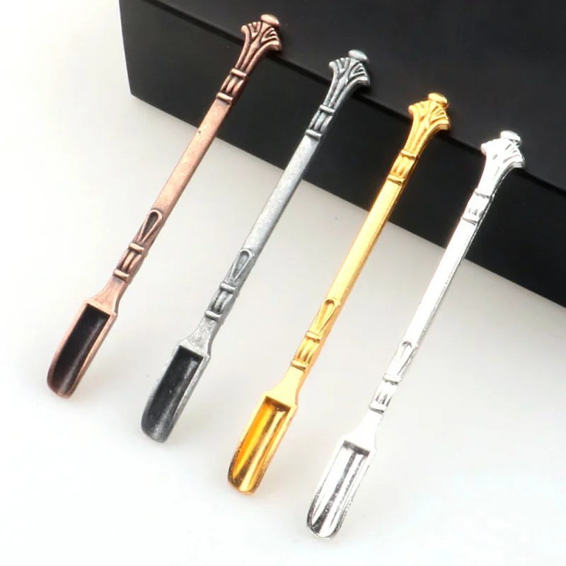 Mini Powder Spoon Metal Shovel Spoon Medicine Scoop Snuff Spoon for Sniffe Bottle Smoking Kitchen Accessories view 3