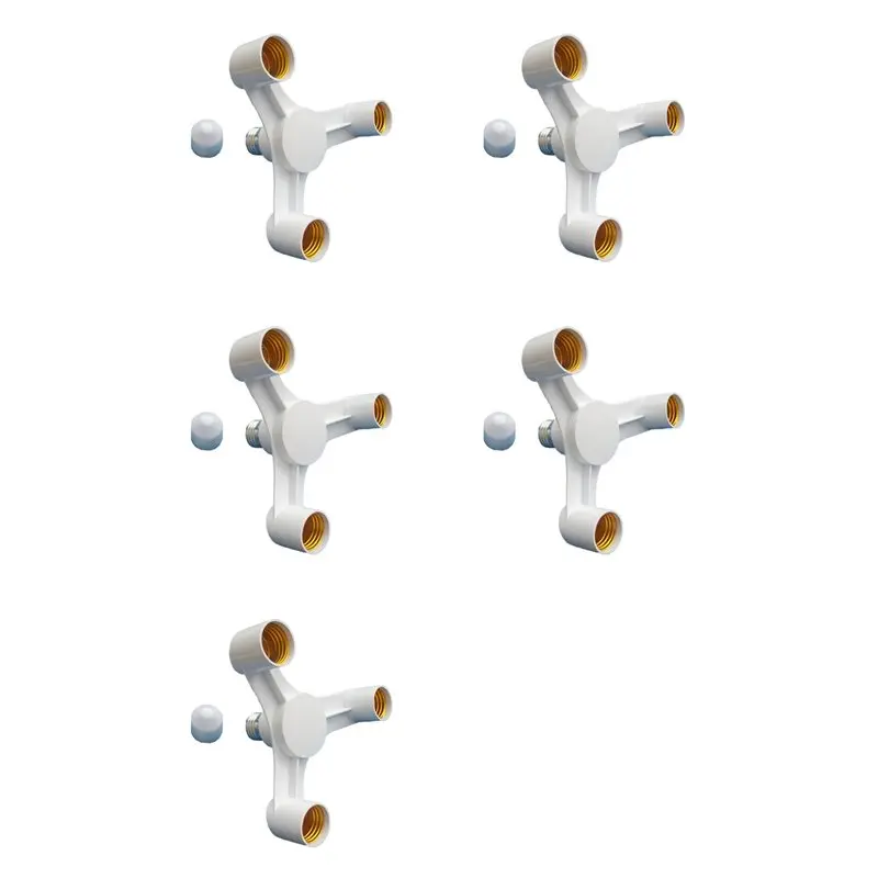 

【ГОРЯЧАЯ ЦЕНА!】5 шт. 3-в-1 удлинитель-разветвитель для светодиодных ламп E27-E27, высококачественный держатель-адаптер для фотостудий и фотосъемки
