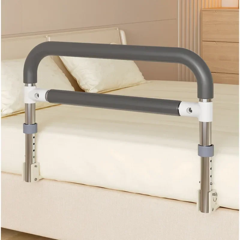 Elderly Bedside Assist Foldable Handrail Anti-Fall Bed Grip Four-Level Adjustable Barrier Convenient Safety Support
