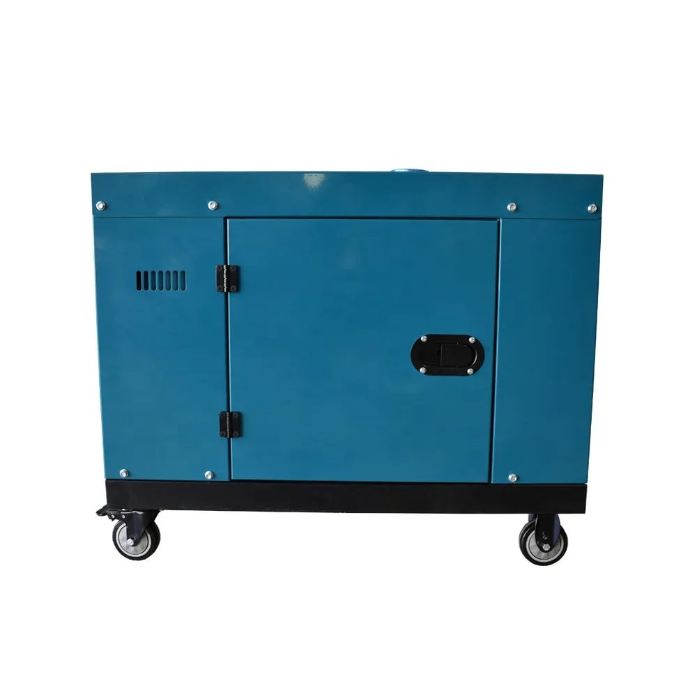 15 KVA 12 KW 1/3-phase Silent Air Cooled Small Size Electricity Power Generation Mobile Wheels Portable Diesel Generator