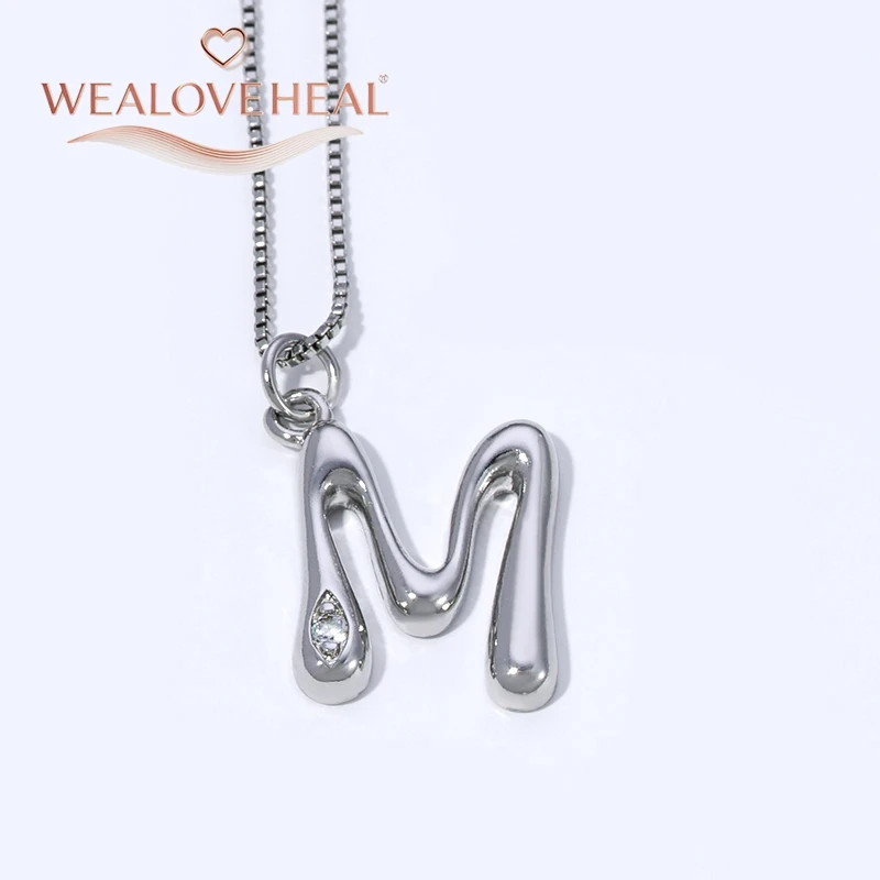 Rhodium-Plattierte Messing A-Z Initial-Halskette, Funkelnder Solitär-CZ-Buchstabenanhänger, Zierlicher Alphabet-Schmuck, Personalisiertes Namensgeschenk – Detail 31