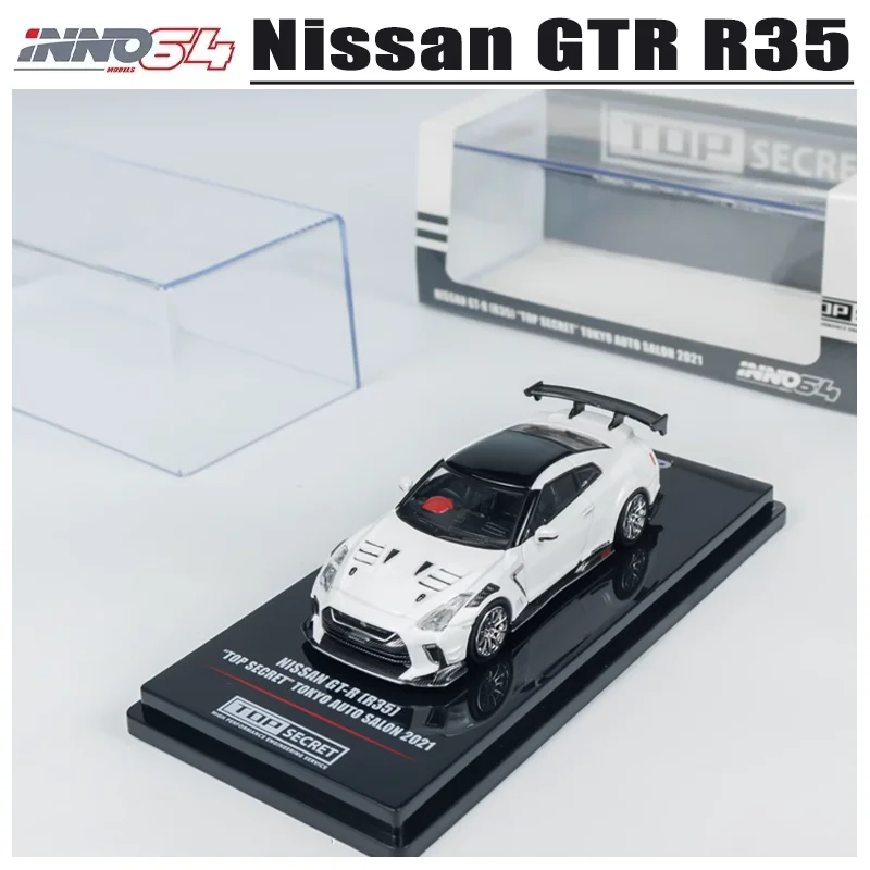 

INNO 1/64 Nissan GTR R35 TOP SECRET Tokyo Auto Salon2021 Alloy Toy Diecast Metal Model Gift