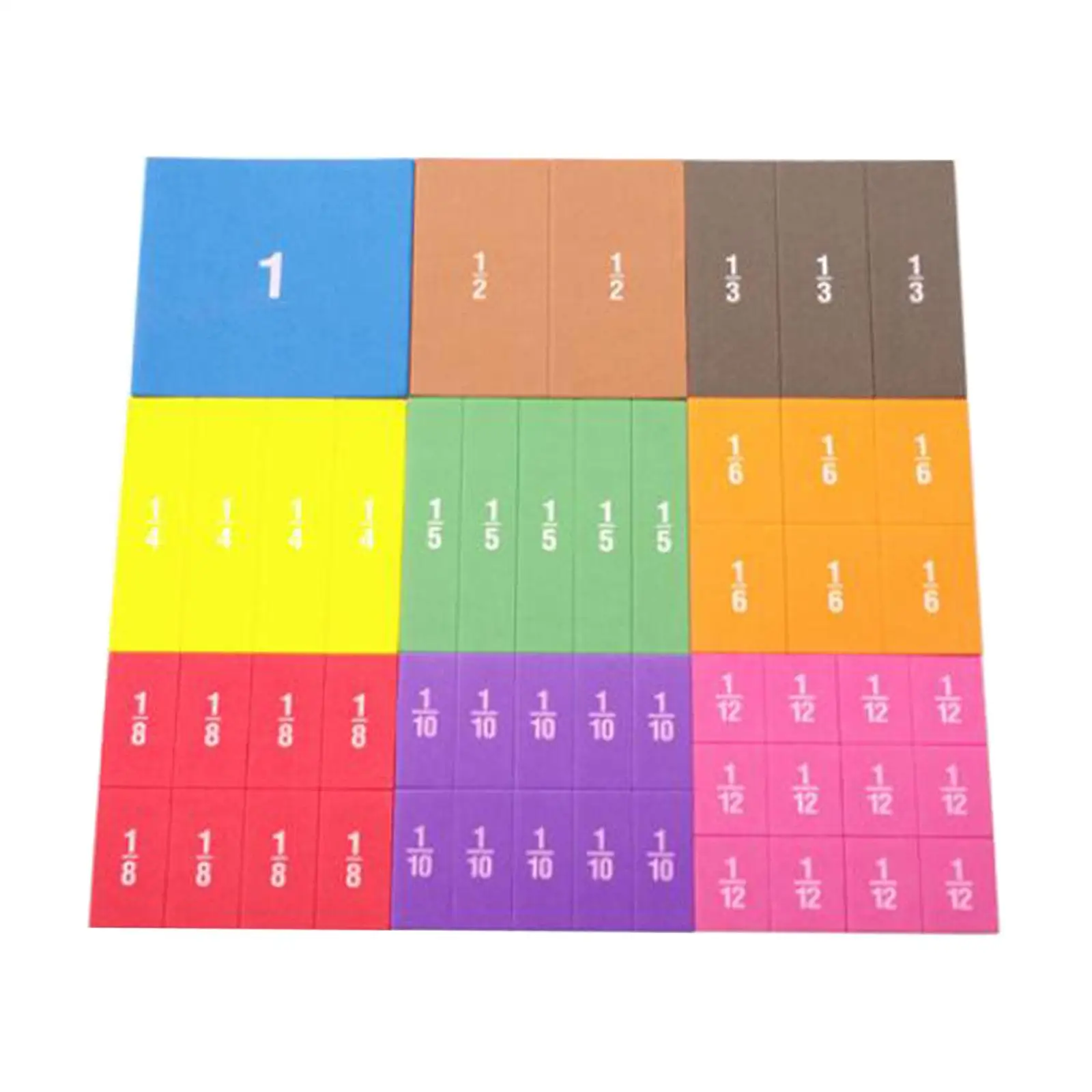 51x Colorful Fraction Cubes Montessori Toys, Math Materials, Homeschool Accessories, for Teaching Aids Math Manipulatives