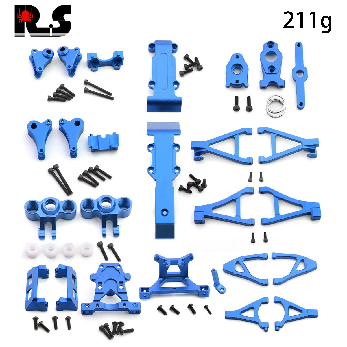 Metal Upgrade Parts Axle Carrier Knuckle Arm Suspension Arm Skidplate Shaft for 1/16 Traxxas Slash Summit E-Revo Accessories