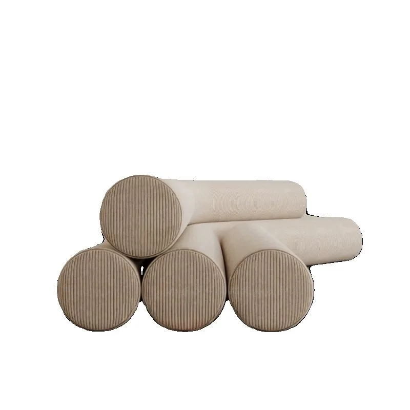 Rainbow curved sofa multi-person leisure minimalist style cylindrical special-shaped living room hotel fabric sofa