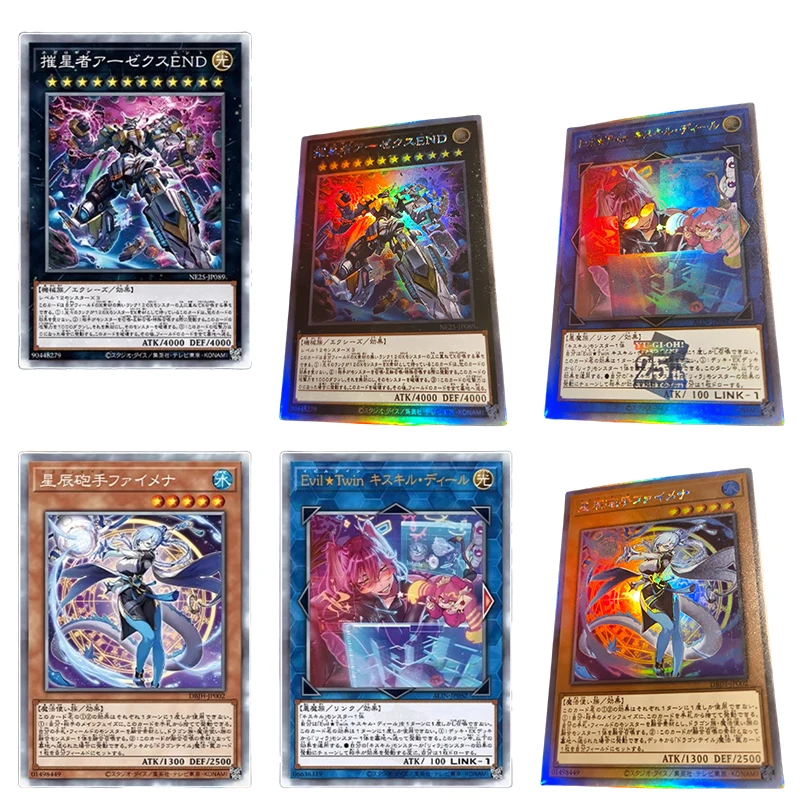 

Yu-Gi-Oh 25th Quater Centurt Diy Evil Twin Ki-Sikil Deal Dragon Tail Fymena Аниме Лазерная игра Коллекционные карты Подарок на день рождения