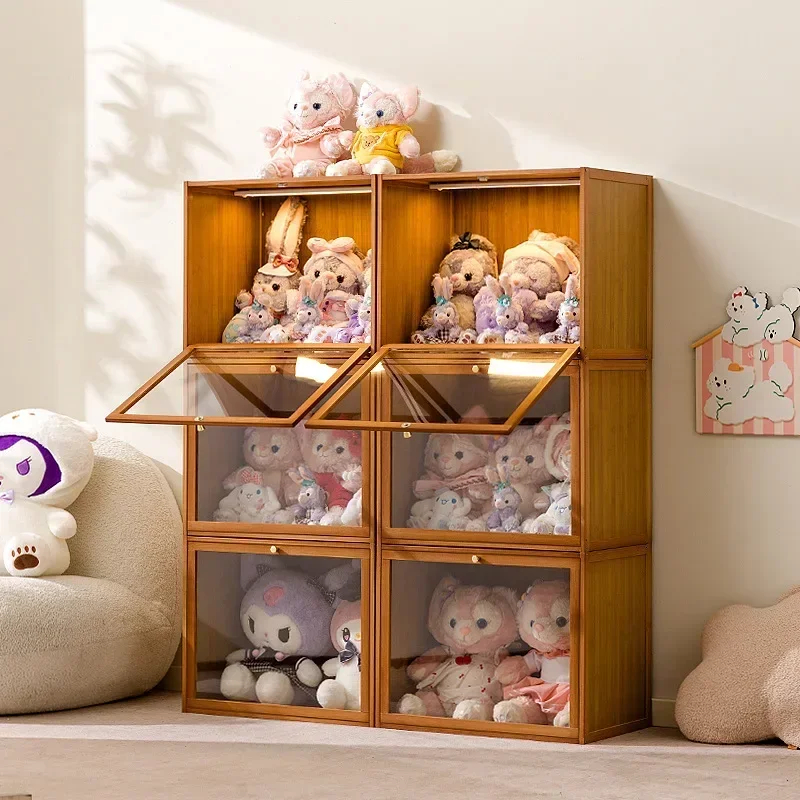 

New model Blind box storage display stand Large capacity stepped acrylic POP MART display box Dust-proof figure display cabinet