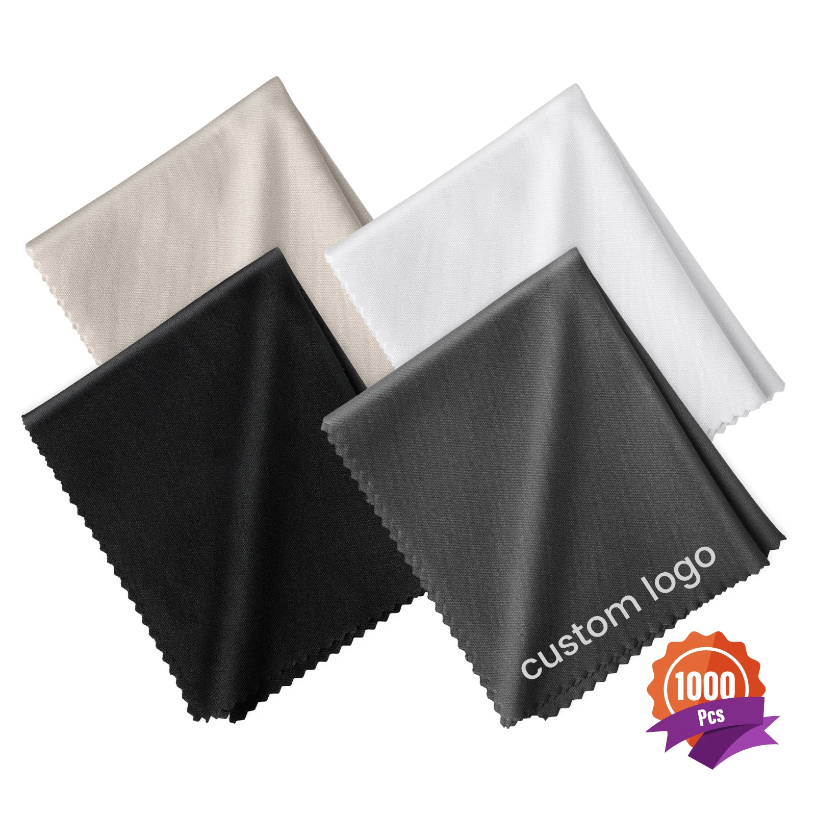 

1000 Pcs Lens Cleaning Cloth Customized Logo 15cm*18cm Microfiber Cloth 230GSM Screen Printing and Embossed